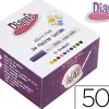 Feutre textile oz international diam's pointe bloquée séchage rapide coloris assortis box scolaire 50 unités