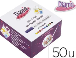Feutre textile oz international diam's pointe bloquée séchage rapide coloris assortis box scolaire 50 unités