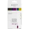 Feutre uniball emott calm-tone colors pointe fine coloris assortis pochette 10 unites