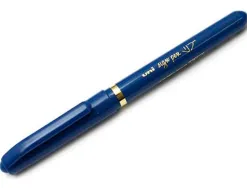 Feutre uniball sign pen encre super ink couvrante pointe feutre nylon ogive largeur trace 1mm coloris bleu