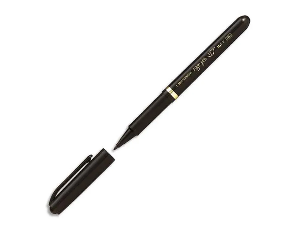 Feutre uniball sign pen encre super ink couvrante pointe feutre nylon ogive largeur trace 1mm coloris rouge