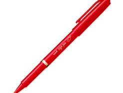 Feutre uniball sign pen encre super ink couvrante pointe feutre nylon ogive largeur trace 1mm coloris rouge