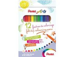 Feutres coloriage pentel arts pointe moyenne bloquee resistante lavable -