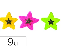 Feutrine adhesive forme etoile graine creative a coller pochette 9 unites