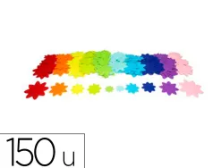 Feutrine adhesive sodertex pack de fleurs 1mm 4 tailles 150 pcs 10 coloris assortis