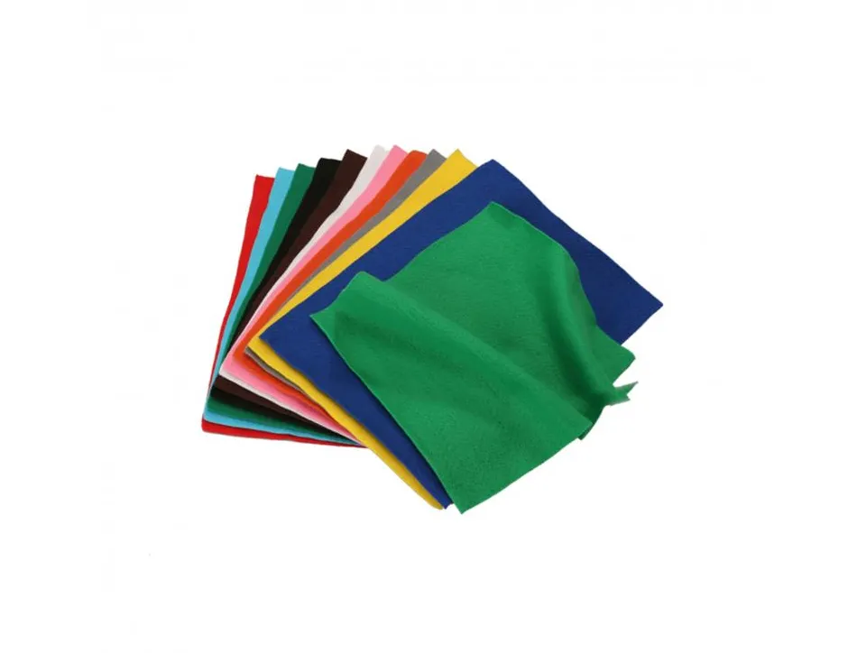 Feutrine o color non adhesive 23x30cm 1mm coloris assortis lot de 12 coupons