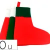 Feutrine sodertex chaussettes de noel 1mm 200x300mm 10 pcs coloris blanc - rouge blanc - vert et rouge - vert