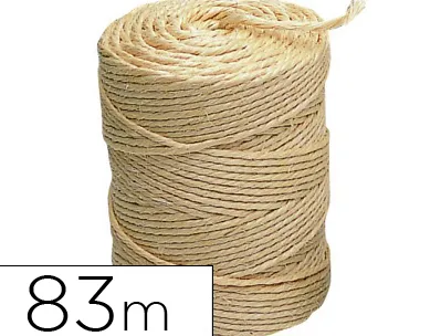 Ficelle sisal écologique liderpapel 3 fils idéal colis tra vaux manuels décoration rouleau 1/2kg longueur 83m écru