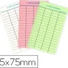 Fiche bibliothèque elve bristol à retourner 180g format 125x75mm paquet 100 unités coloris vert