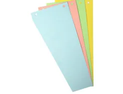 Fiche intercalaire exacompta forever trapézoïdale unie perforée 105x240mm paquet 100 unités