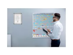Fiche planning nobo indice 2 15x60x85x48.5mm coloris blanc étui 100 unités
