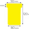 Fiche planning nobo indice 3 15x92x120x80mm coloris jaune étui 100 unités