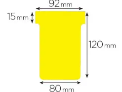 Fiche planning nobo indice 3 15x92x120x80mm coloris jaune étui 100 unités