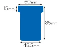 Fiche planning nobo indice 2 15x60x85x48.5mm coloris bleu étui 100 unités