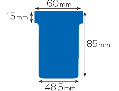 Fiche planning nobo indice 2 15x60x85x48.5mm coloris bleu étui 100 unités
