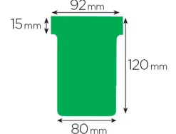 Fiche planning nobo indice 3 15x92x120x80mm coloris vert étui 100 unités