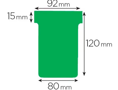 Fiche planning nobo indice 3 15x92x120x80mm coloris vert étui 100 unités