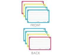 Fiches bristol oxford flash 2.0 75x125mm 32 fiches/film l7mm carton assorti
