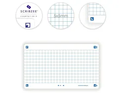 Fiches bristol oxford flash 2.0 75x125mm 32 fiches /film q5x5 cadre blanc