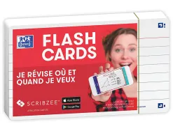 Fiches bristol oxford flash 2.0 75x125mm 32 fiches /film l7mm cadre blanc
