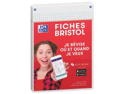 Fiches bristol oxford revision 2.0 a5 perforee 32 fiches/film q5x5 cadre blanc