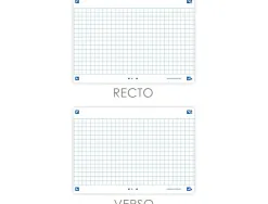 Fiches bristol oxford revision 2.0 a6 non perforee 32 fiches/film q5x5 cadre blanc