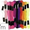 Fil coton bracelet brésilien 7m coloris assortis sachet 12 échevettes