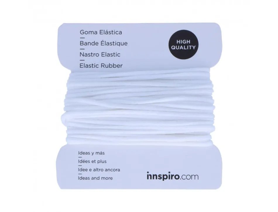 Fil elastique innspiro 2mmx5m coloris blanc sur carte