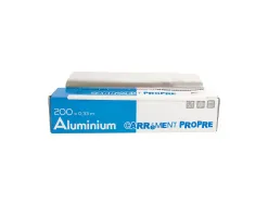 Film aluminium professionnel 200mx44cm 11 microns boite distributrice