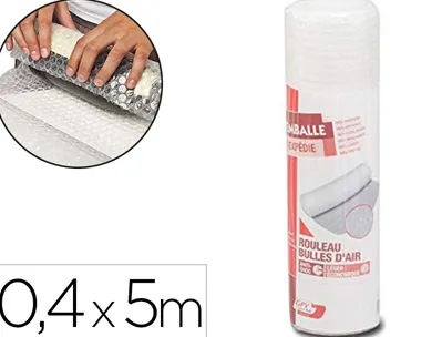 Film bulle gpv rouleau transparent 0,4x5m
