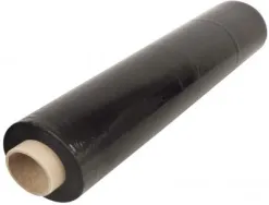 Film etirable manuel cast eco polyethylene 20 microns face interne collante 450mmx270m coloris opaque noir