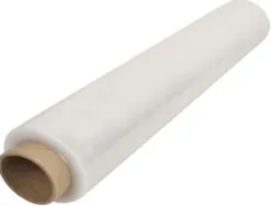 Film etirable manuel cast eco polyethylene 17 microns face interne collante 450mmx270m coloris transparent