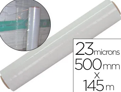 Film étirable 500mmx145m épaisseur 23 microns bonne adhérence transparent