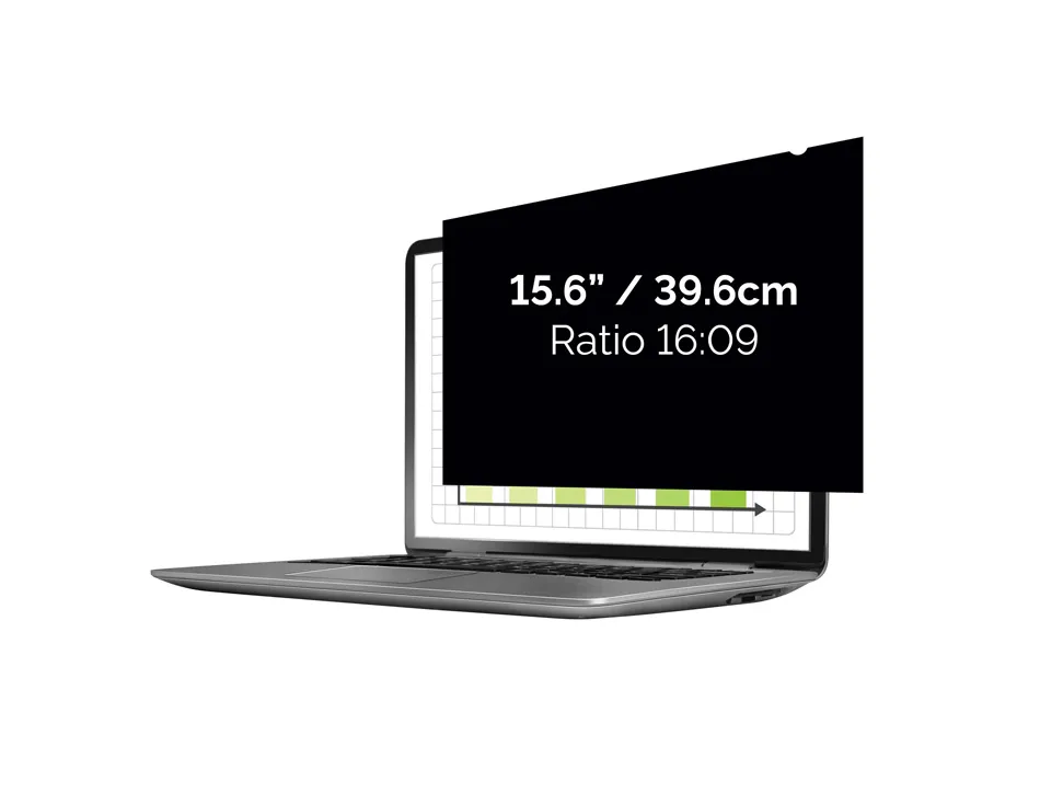 Filtre confidentialité fellowes privascreen 15.6" grand écran protection maximale portable réversible 346x195mm