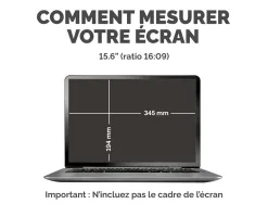 Filtre confidentialité fellowes privascreen 15.6" grand écran protection maximale portable réversible 346x195mm