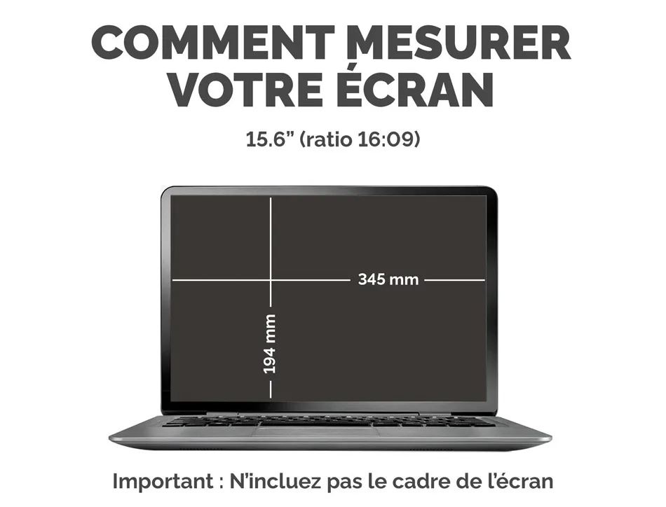 Filtre confidentialité fellowes privascreen 15.6" grand écran protection maximale portable réversible 346x195mm