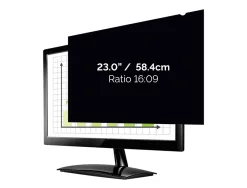 Filtre confidentialité fellowes privascreen 23" grand écran protection maximale portable réversible 518x324mm