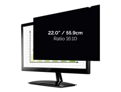 Filtre confidentialité fellowes privascreen 22" grand écran protection maximale portable réversible 477x302mm