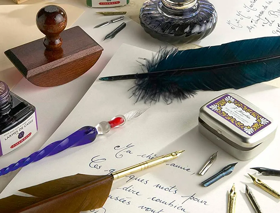 Flacon d'encre j.herbin bleu nuit 30ml
