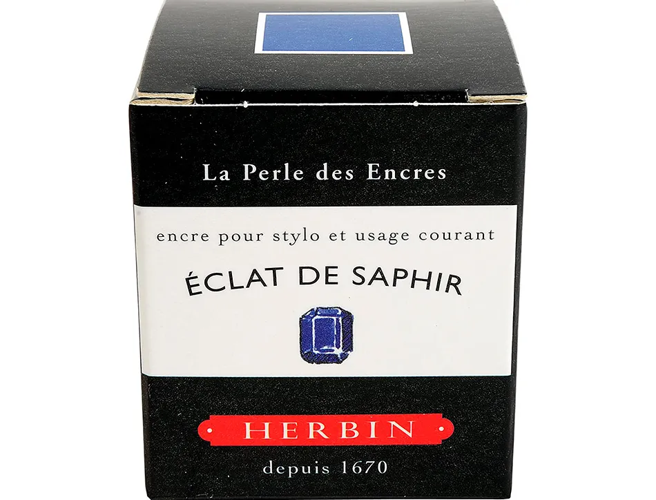 Flacon d'encre j.herbin eclat de saphir 30ml