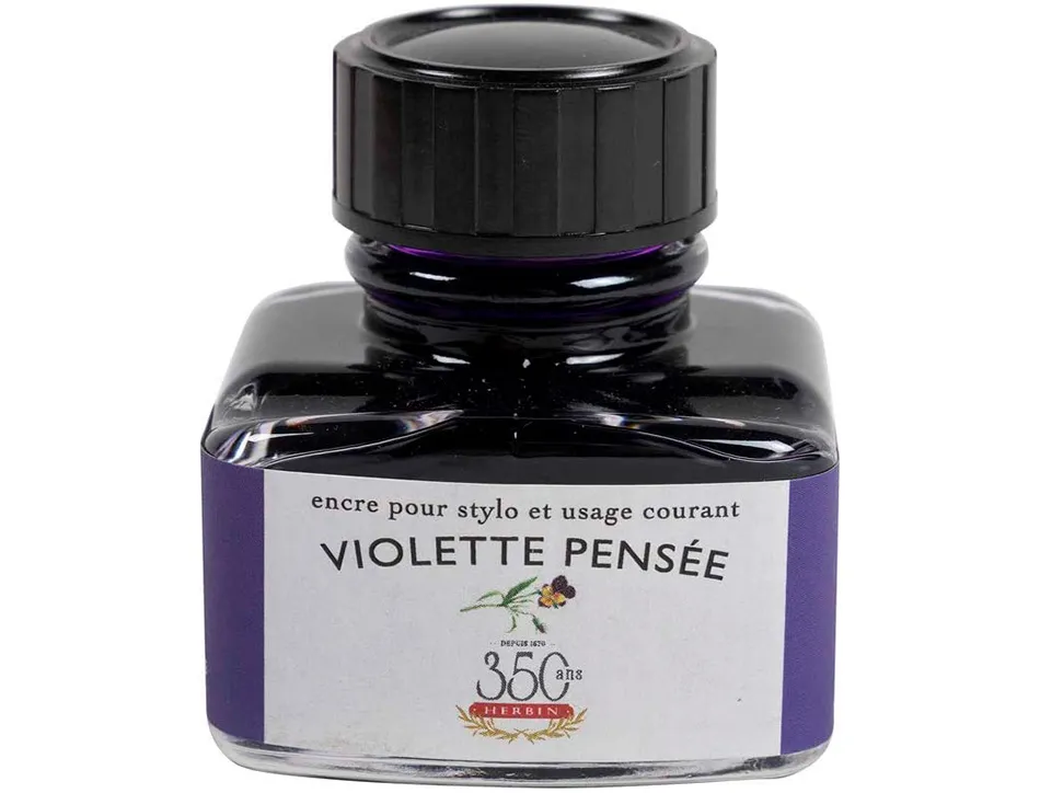 Flacon d'encre j.herbin violette pens e 30ml