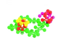 Fleurs a assembler vinco educational plastique souple et silencieux diametre 4 cm 190 pieces