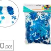 Flocons de neige sodertex en mousse eva pailletee 2mm 3 tailles 240 pcs 3 coloris assortis