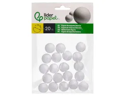 Forme liderpapel mousse polystyrene petites boules diametre 2cm coloris blanc sachet 20 unites