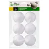 Forme liderpapel mousse polystyrene boules diametre 7cm coloris blanc sachet 6 unites
