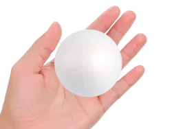 Forme liderpapel mousse polystyrene boules diametre 7cm coloris blanc sachet 6 unites