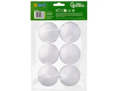 Forme liderpapel mousse polystyrene boules diametre 7cm coloris blanc sachet 6 unites