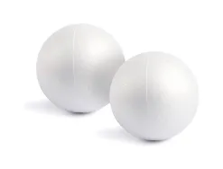 Forme liderpapel mousse polystyrene boules diametre 7cm coloris blanc sachet 6 unites