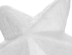 Forme liderpapel mousse polystyrene etoiles 4cm coloris blanc sachet 6 unites