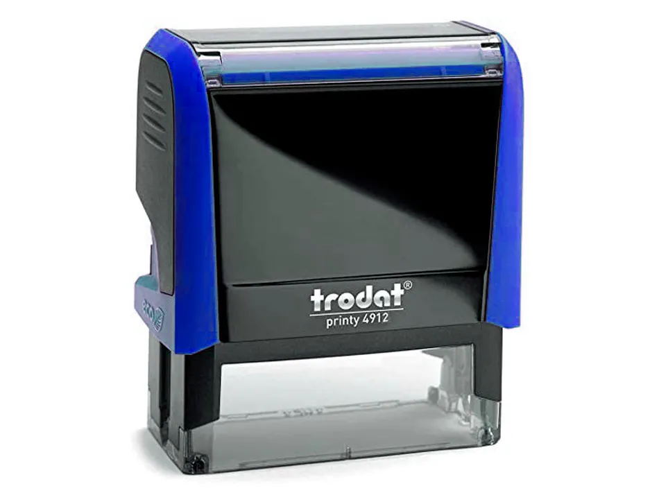 Formule commerciale trodat xprint saisi le empreinte 44x15mm encrage automatique rechargeable bleu